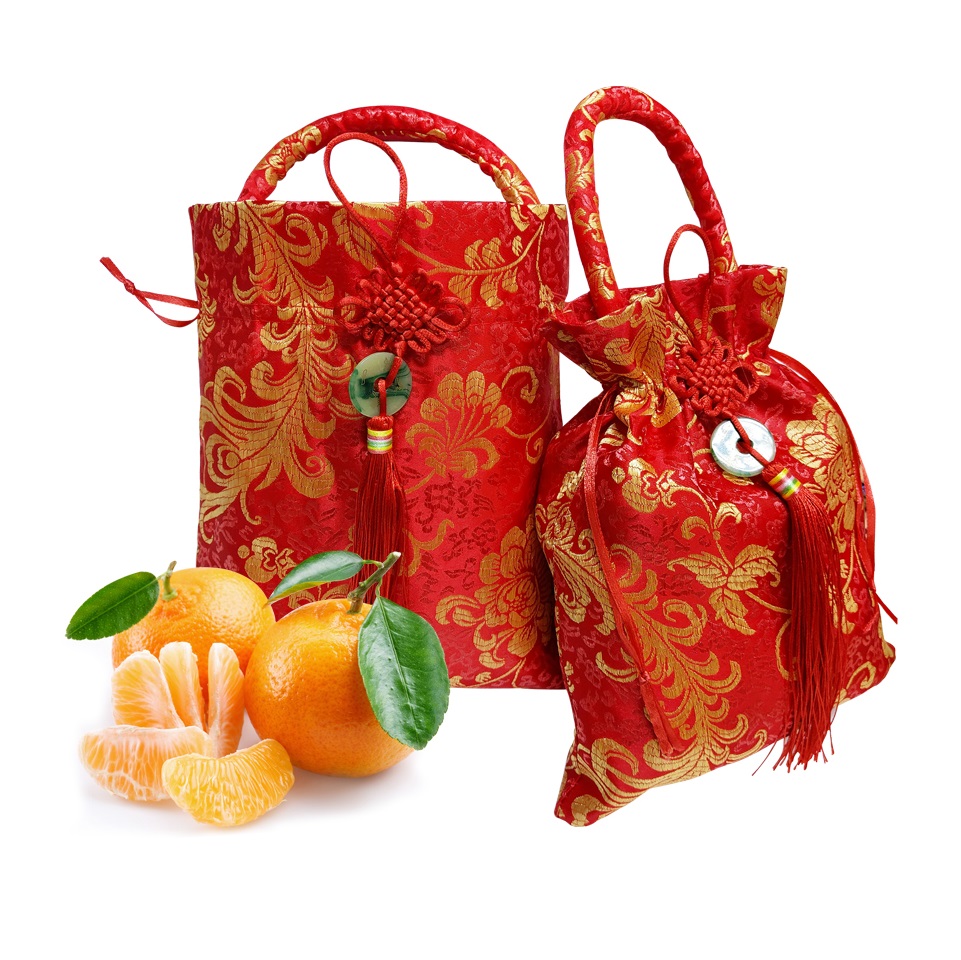 Satin Mandarin Orange Bag